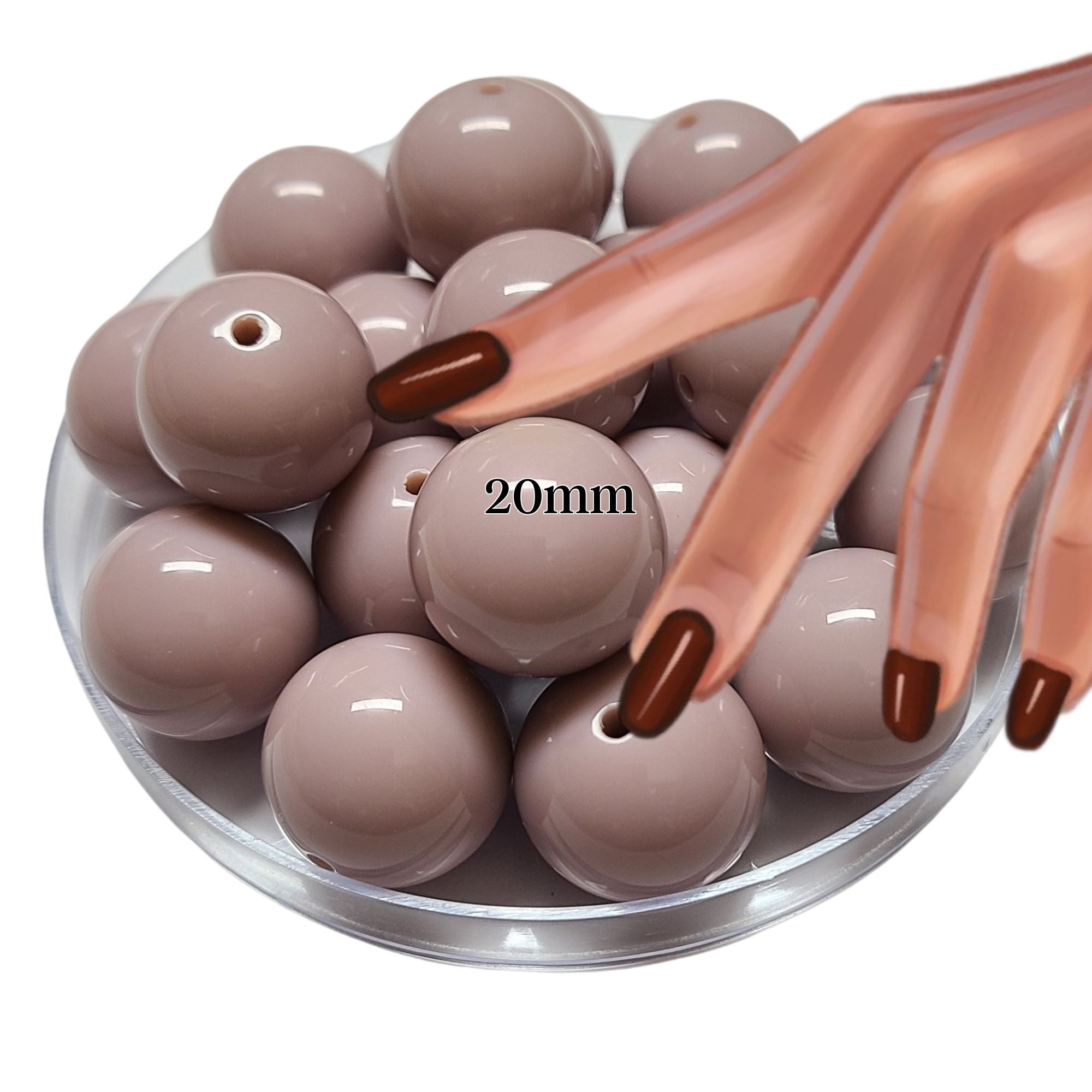 ARTSHOP Boules 20MM n°31 Boule acrylique Taupe x1