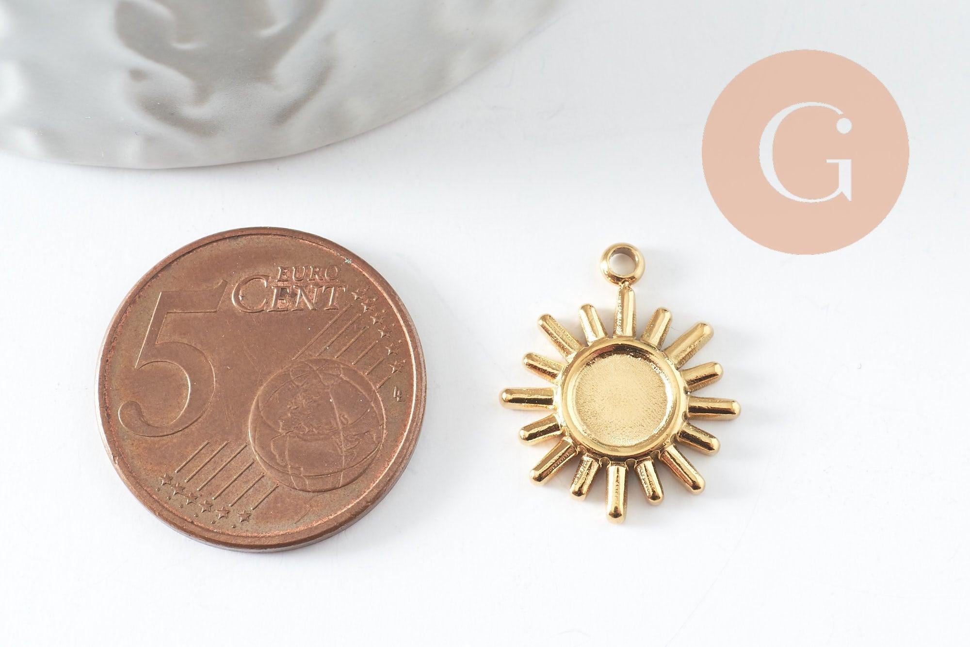 Gingerlily Pendentifs G9857 pendentif soleil doré 6 mm x2