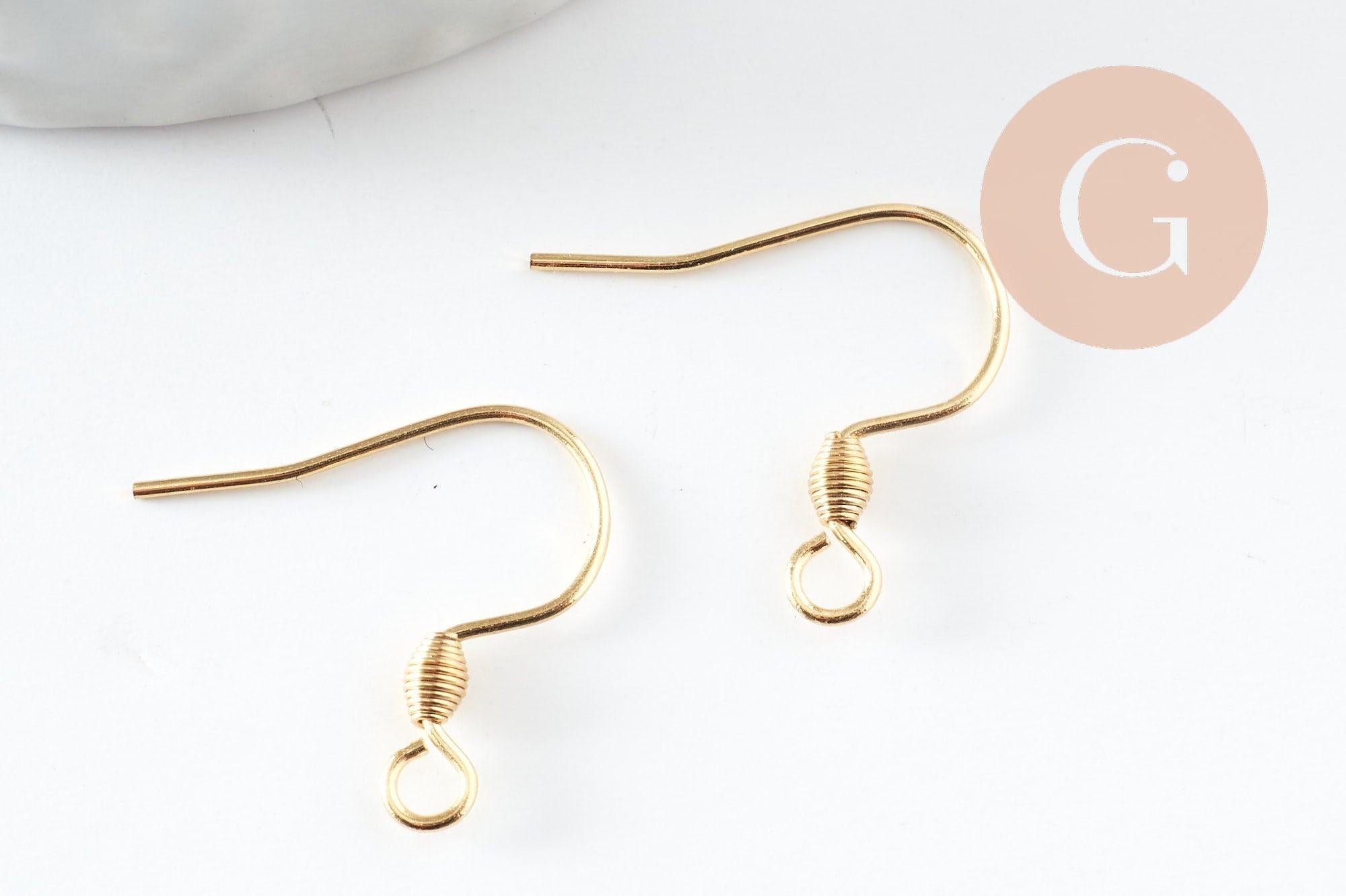 Gingerlily Apprêts crochets boucles d'oreilles doré G9525 x10