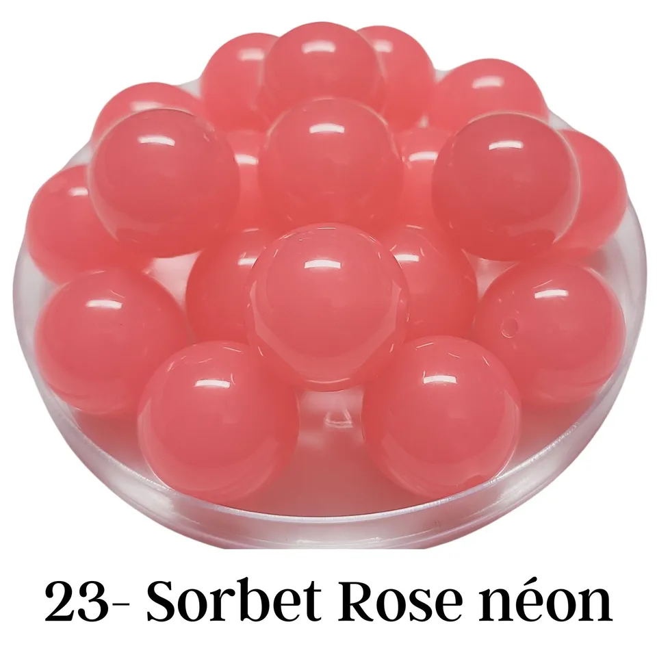 ARTSHOP Boules 20MM 23 Sorbet Rose néon perles x10