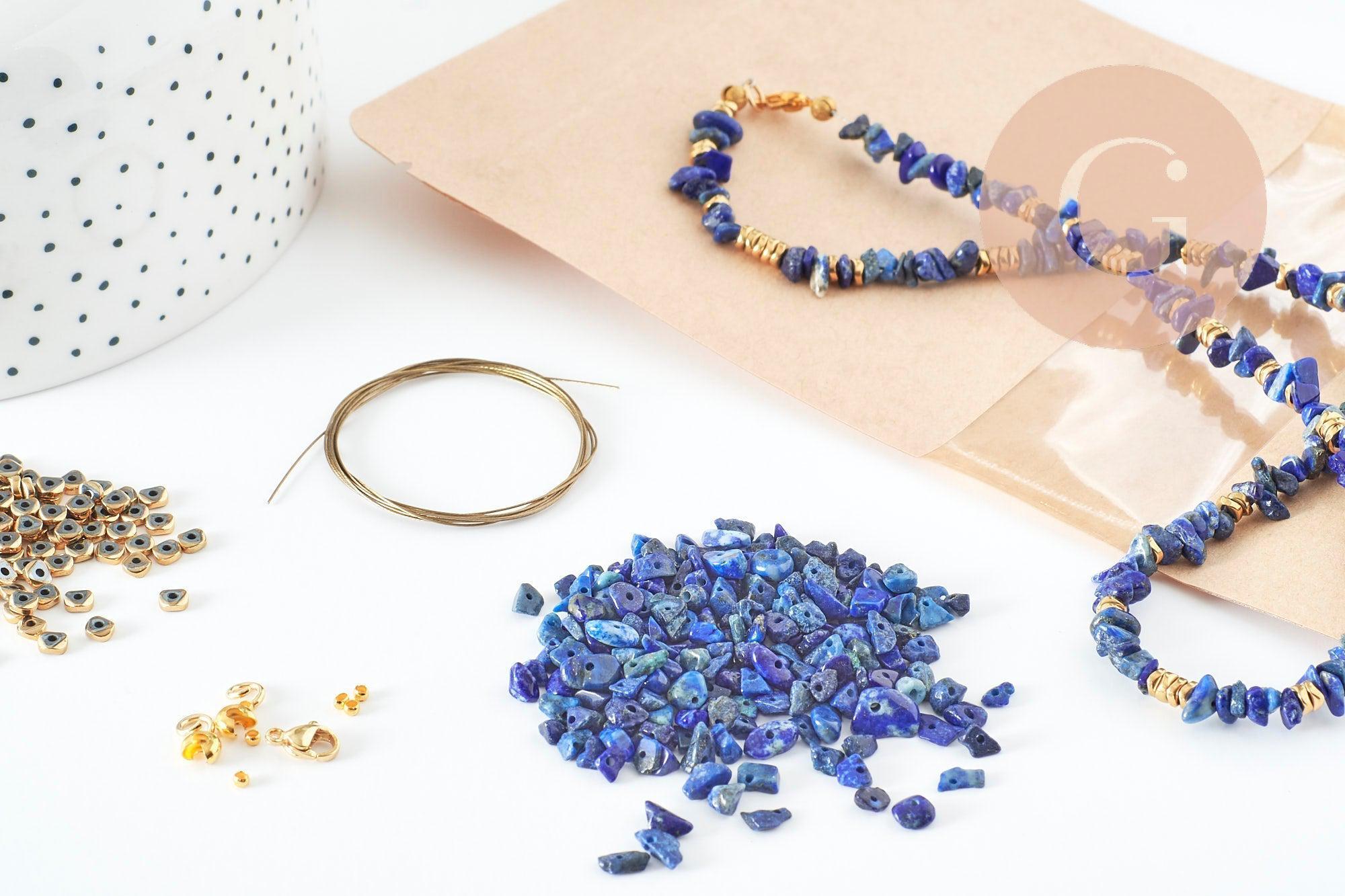 Gingerlily Kit collier G7429 lapis lazuli chips sans pinces