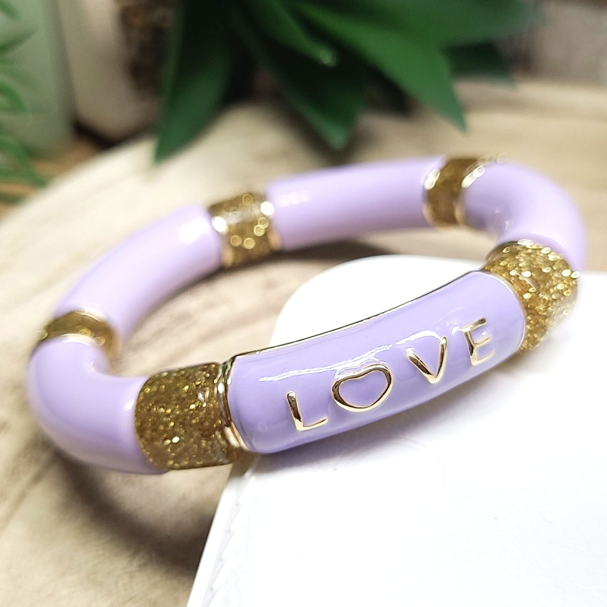 ARTSHOP Tubes LOVE 330 perle émaillée glycine 12MM x1