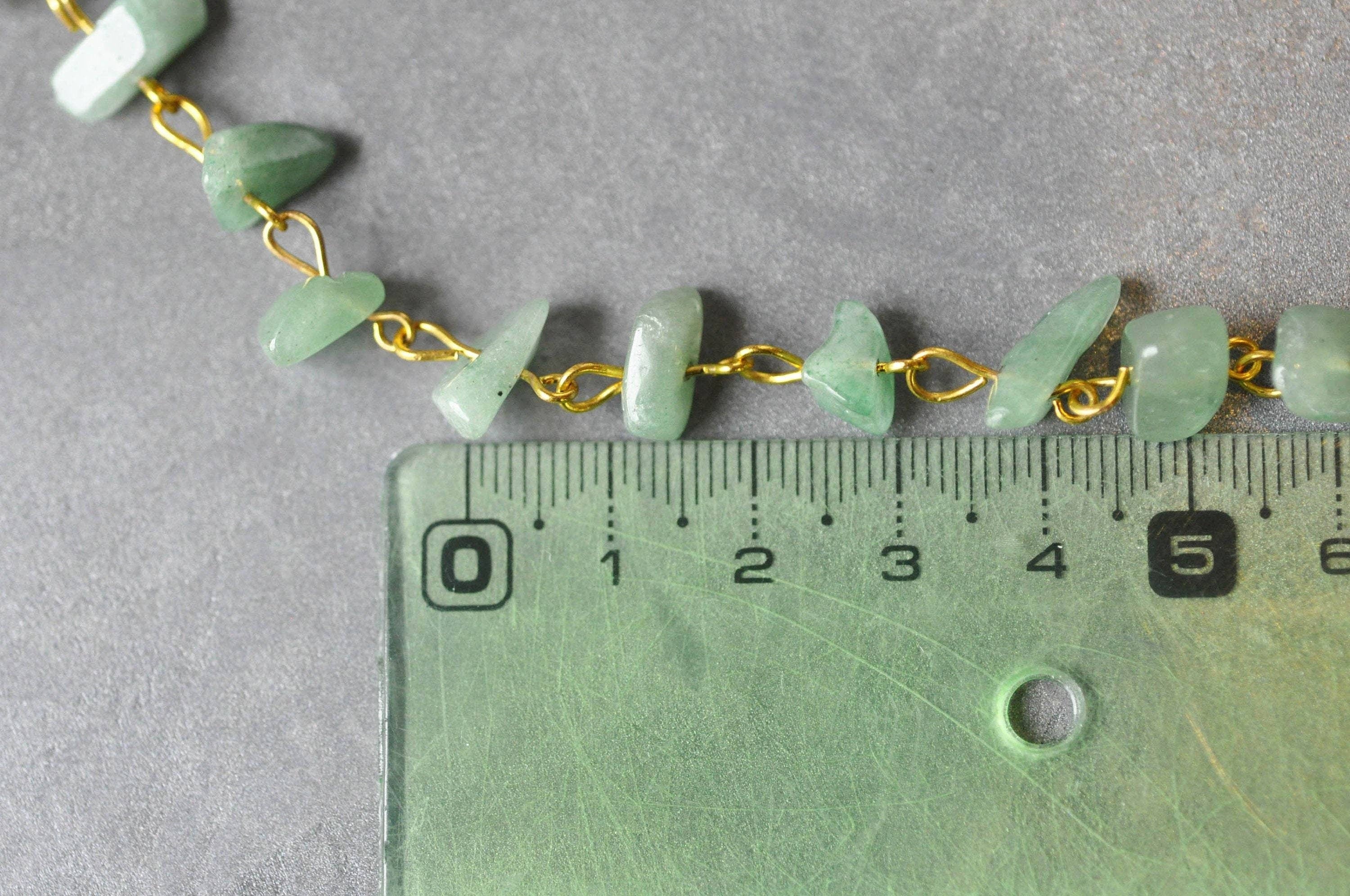 Gingerlily Chaînes Chaîne Dorée Aventurine 4.5mm 50cm