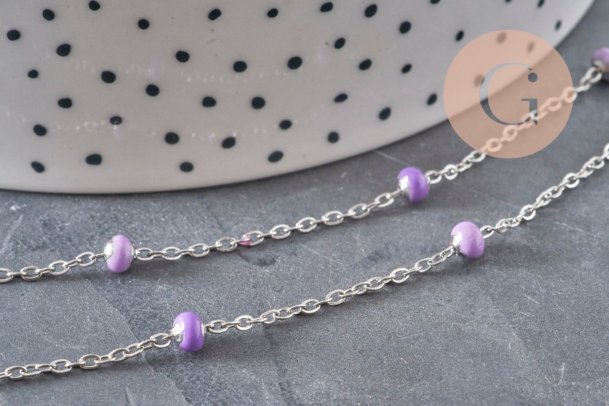 Gingerlily Chaînes satellite acier 304 chaîne violet lilas 1 mètre