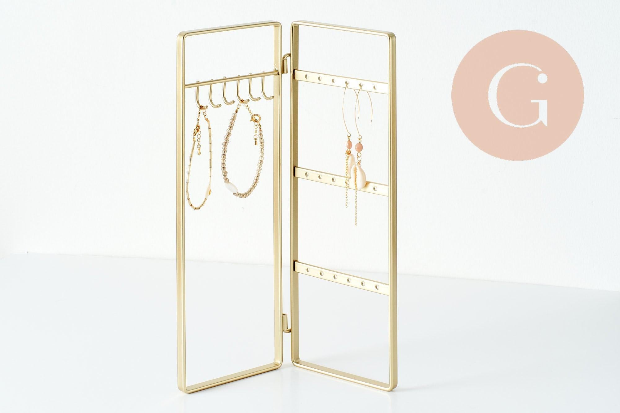 Gingerlily Boîtes Présentoir G9477 porte-bijoux laiton doré 28cm