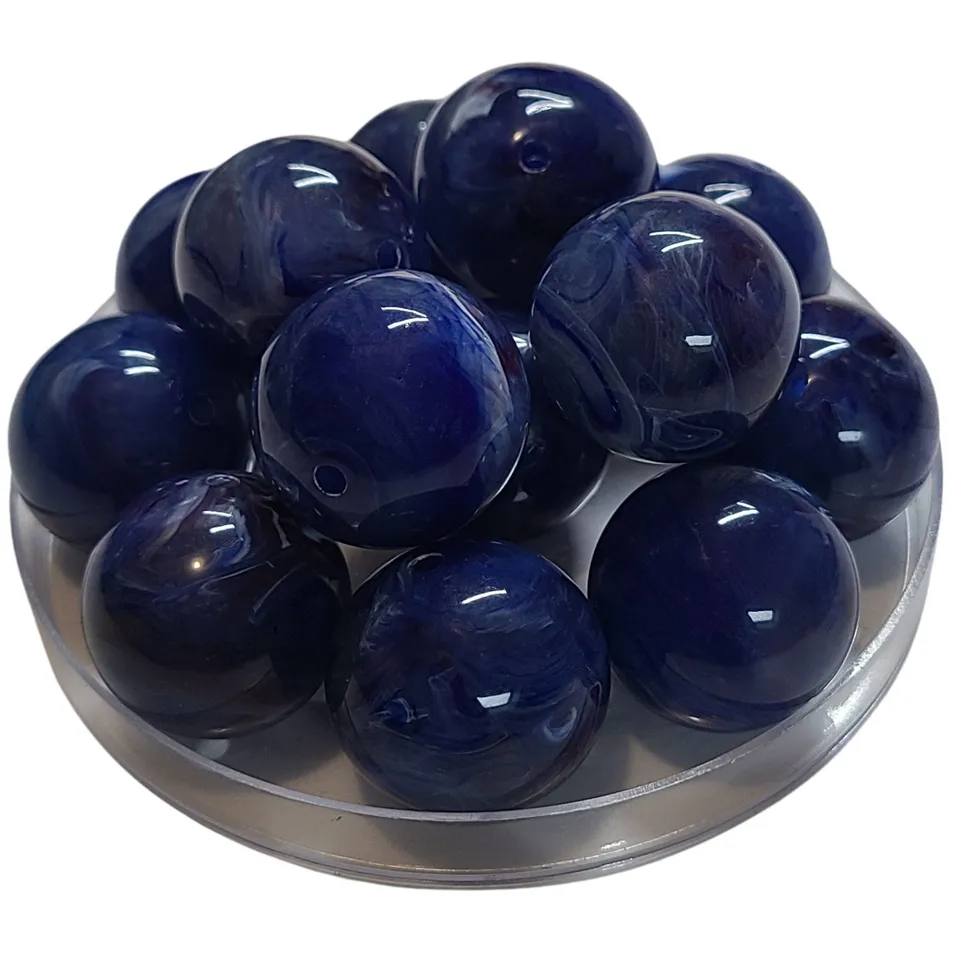 ARTSHOP 255 boule acrylique bleu marbré 24mm x1