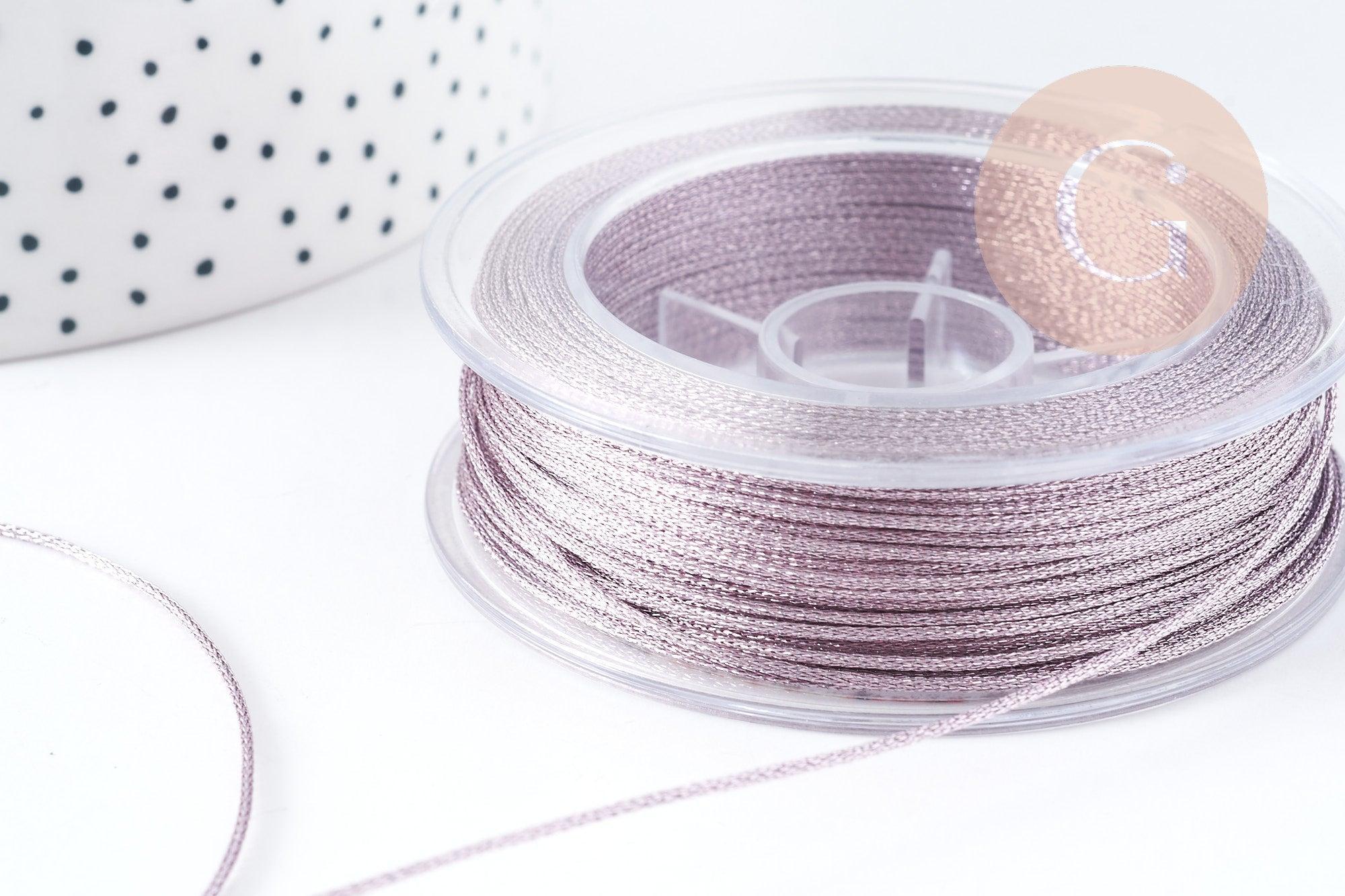 Gingerlily Cordons G9095 cordon violet métallisé polyester 1mm 1m
