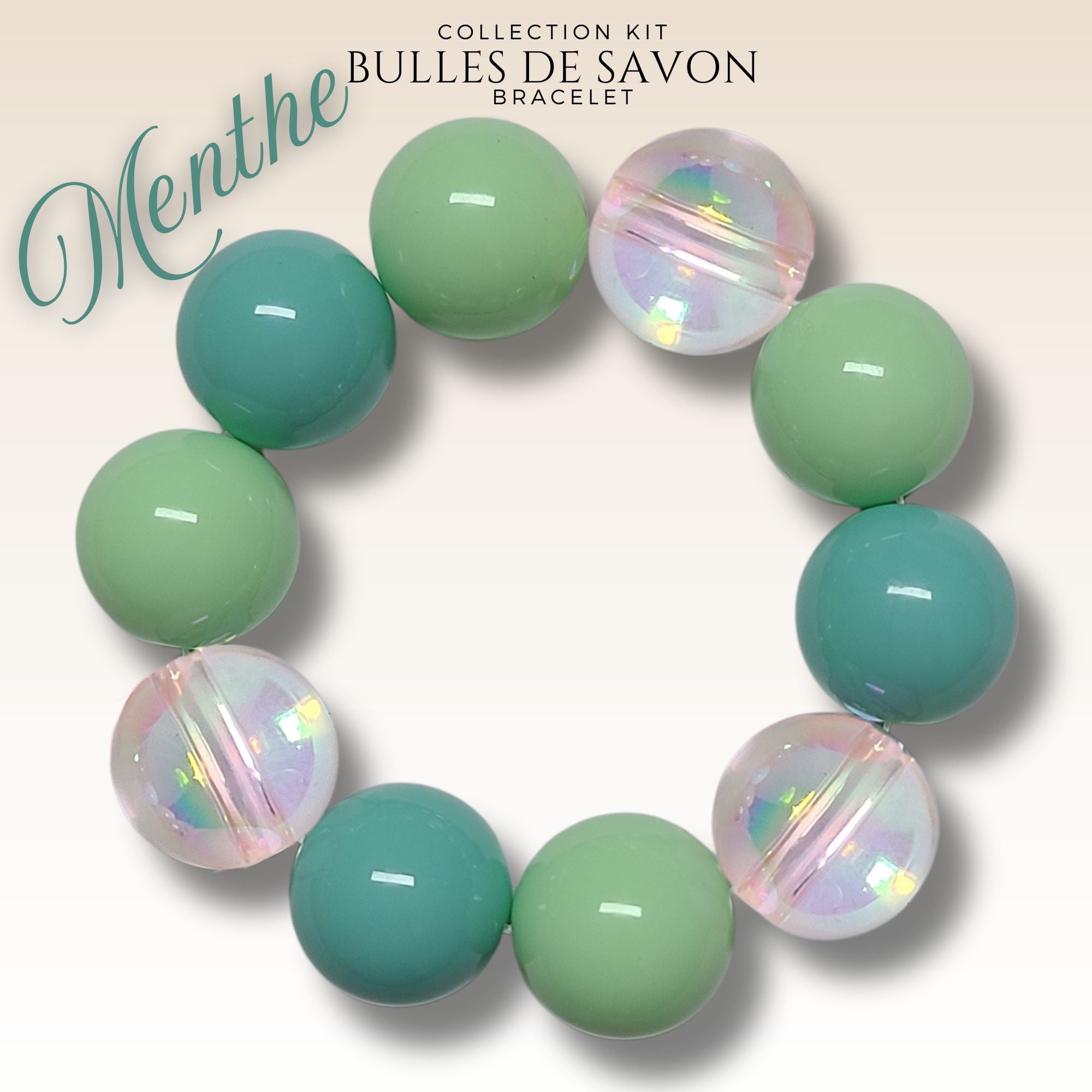 ARTSHOP Guimauve Menthe #14 kit bracelet 20mm vert