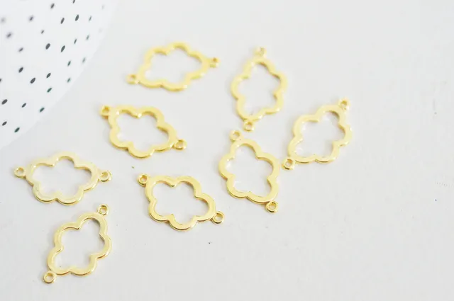 Gingerlily Pendentifs DIY Connecteur Nuage Doré 16K 16mm