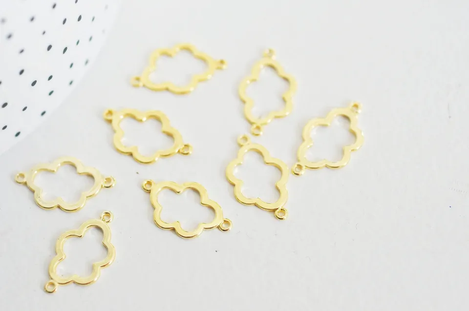 Gingerlily Pendentifs DIY Connecteur Nuage Doré 16K 16mm