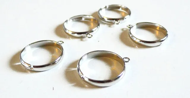 Gingerlily Apprêts supports bague réglable platine x4 anneau