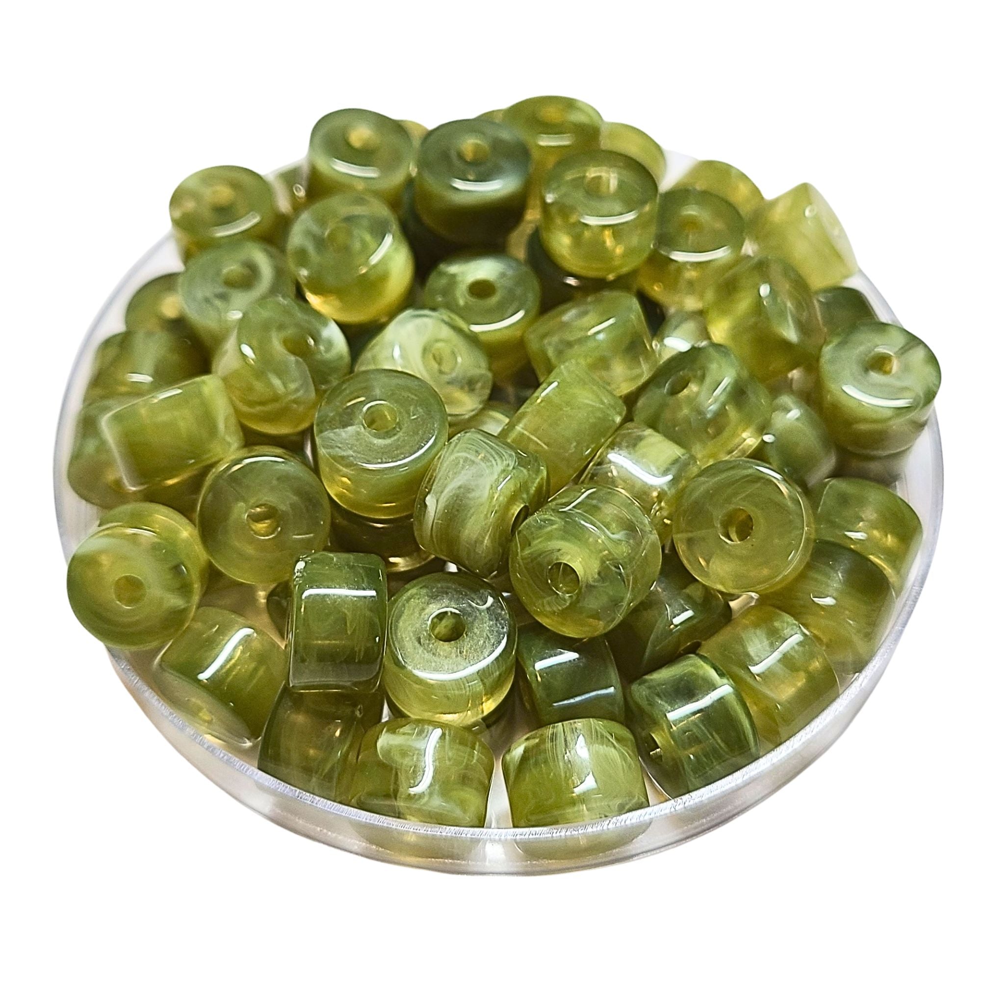 ARTSHOP 1/4 tube cylindre Olive marbré 12 mm x6