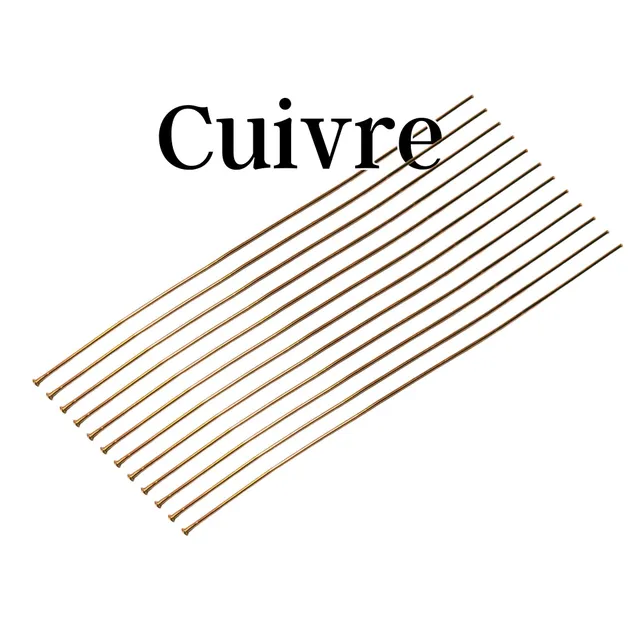 ARTSHOP Apprêts clous têtes plates cuivre 8cm x30