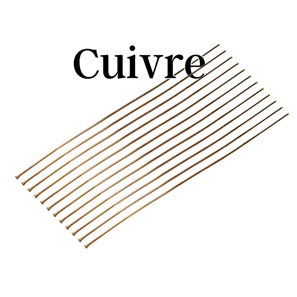 ARTSHOP Apprêts clous têtes plates cuivre 8cm x30