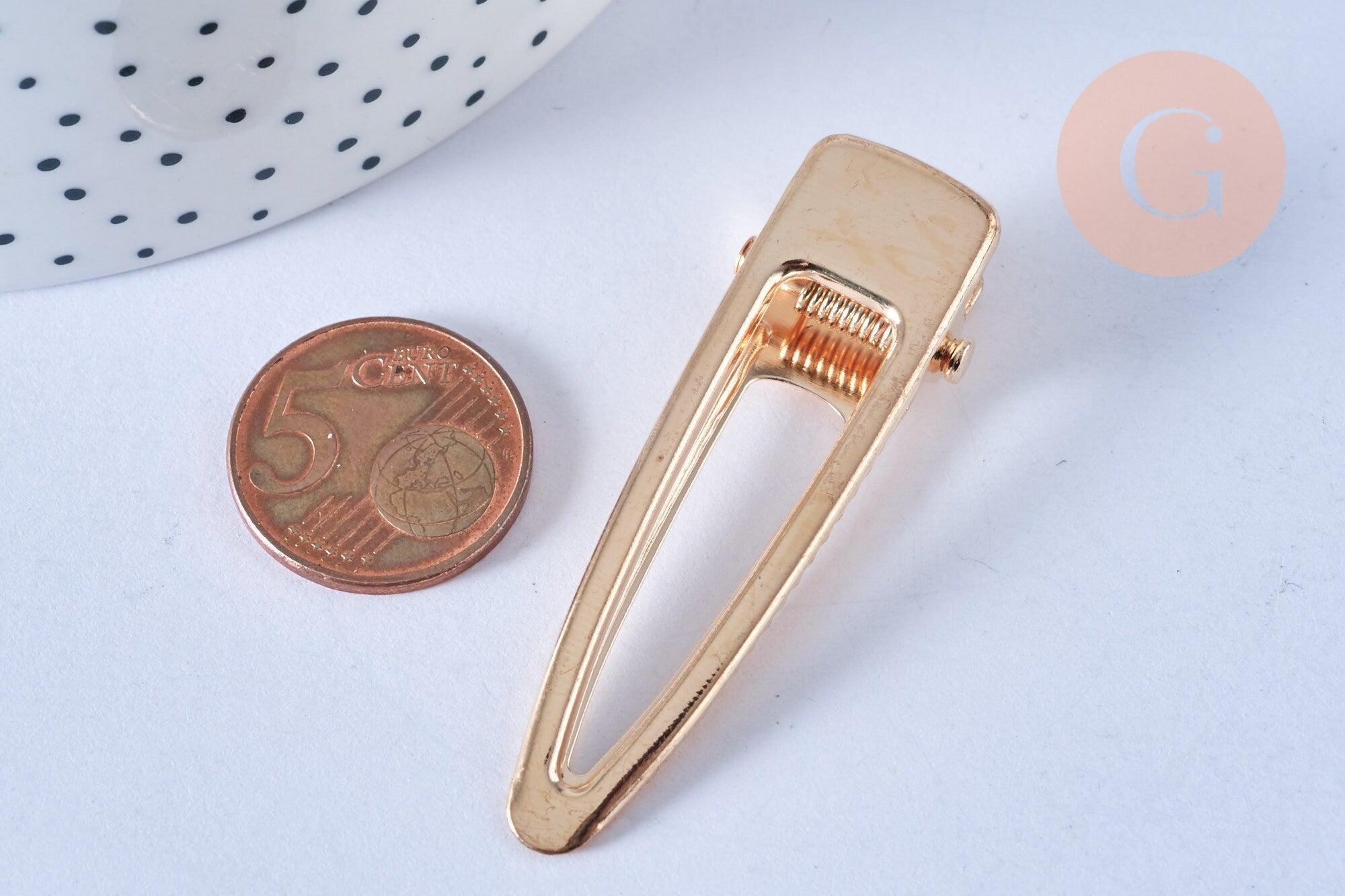 Gingerlily Accessoires cheveux support barrette métal doré x2