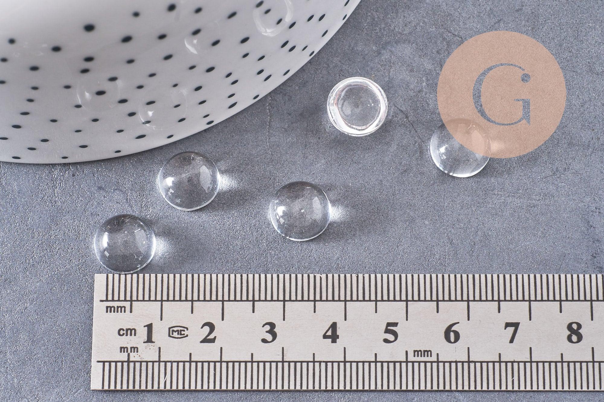 Gingerlily Cabochons G10485 verre transparent rond 10mm x5
