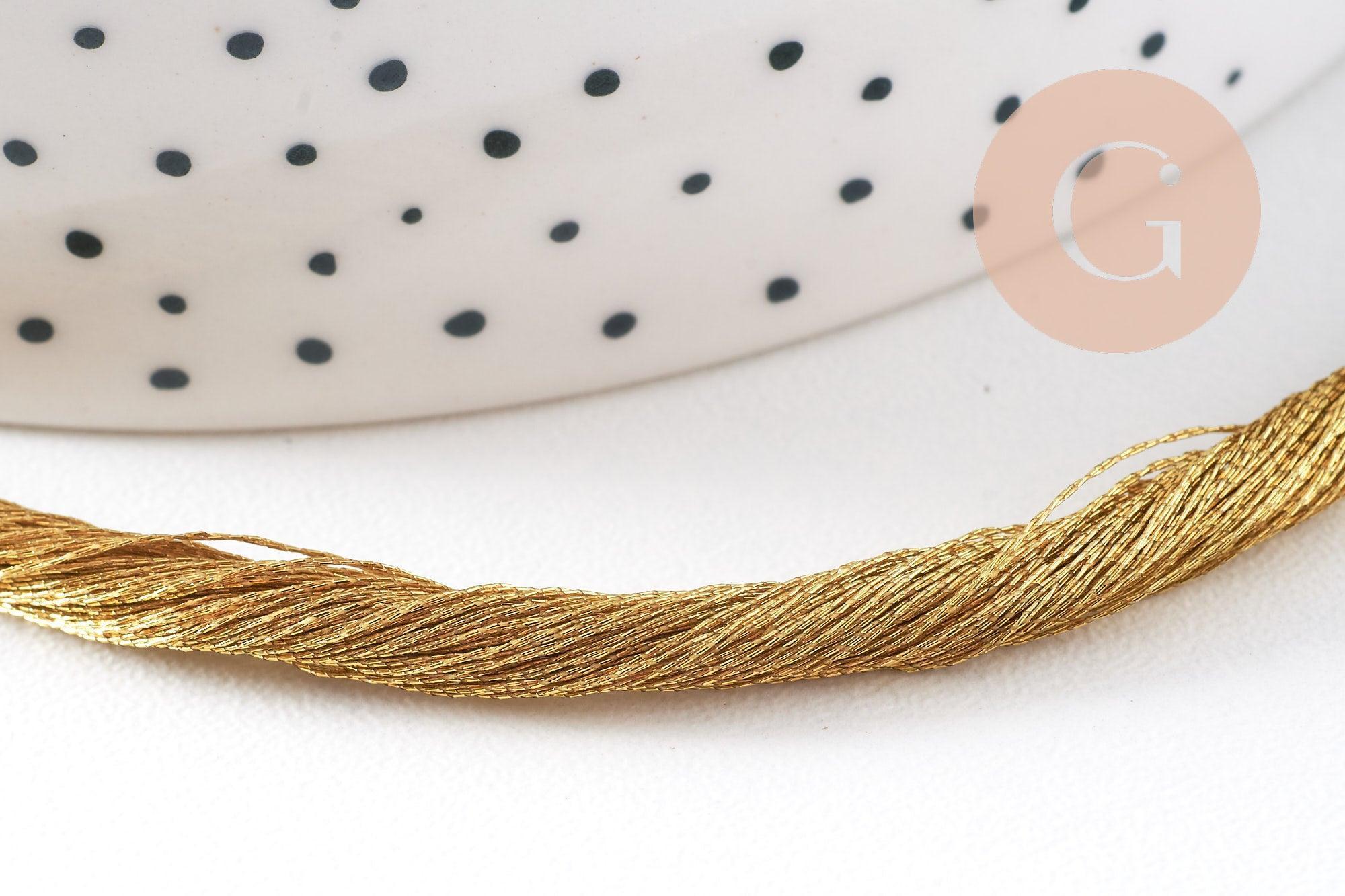 Gingerlily Cordons G10475 cordon macramé polyester or foncé 1 m