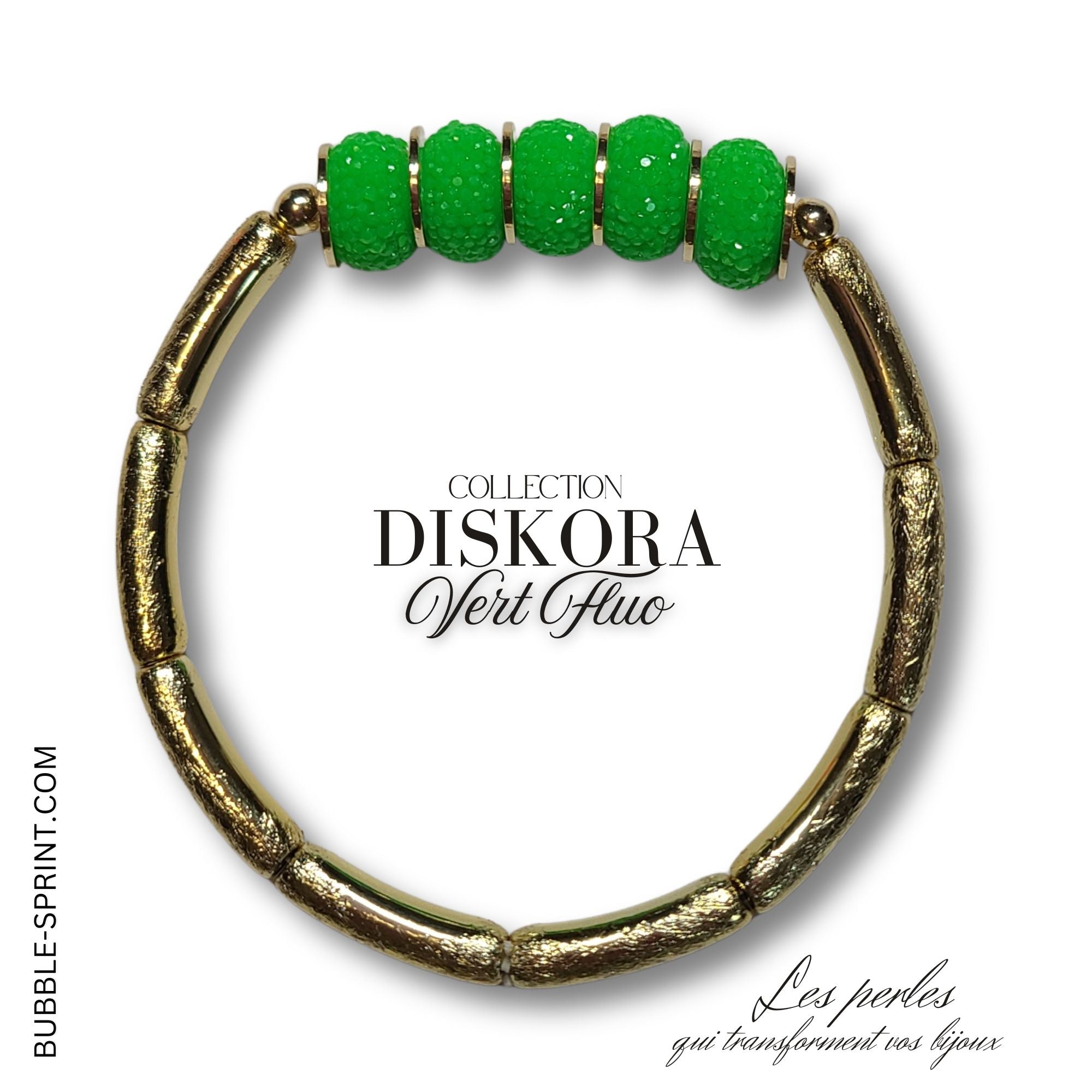 ARTSHOP DISKORA bracelet vert fluo kit à faire acrylique