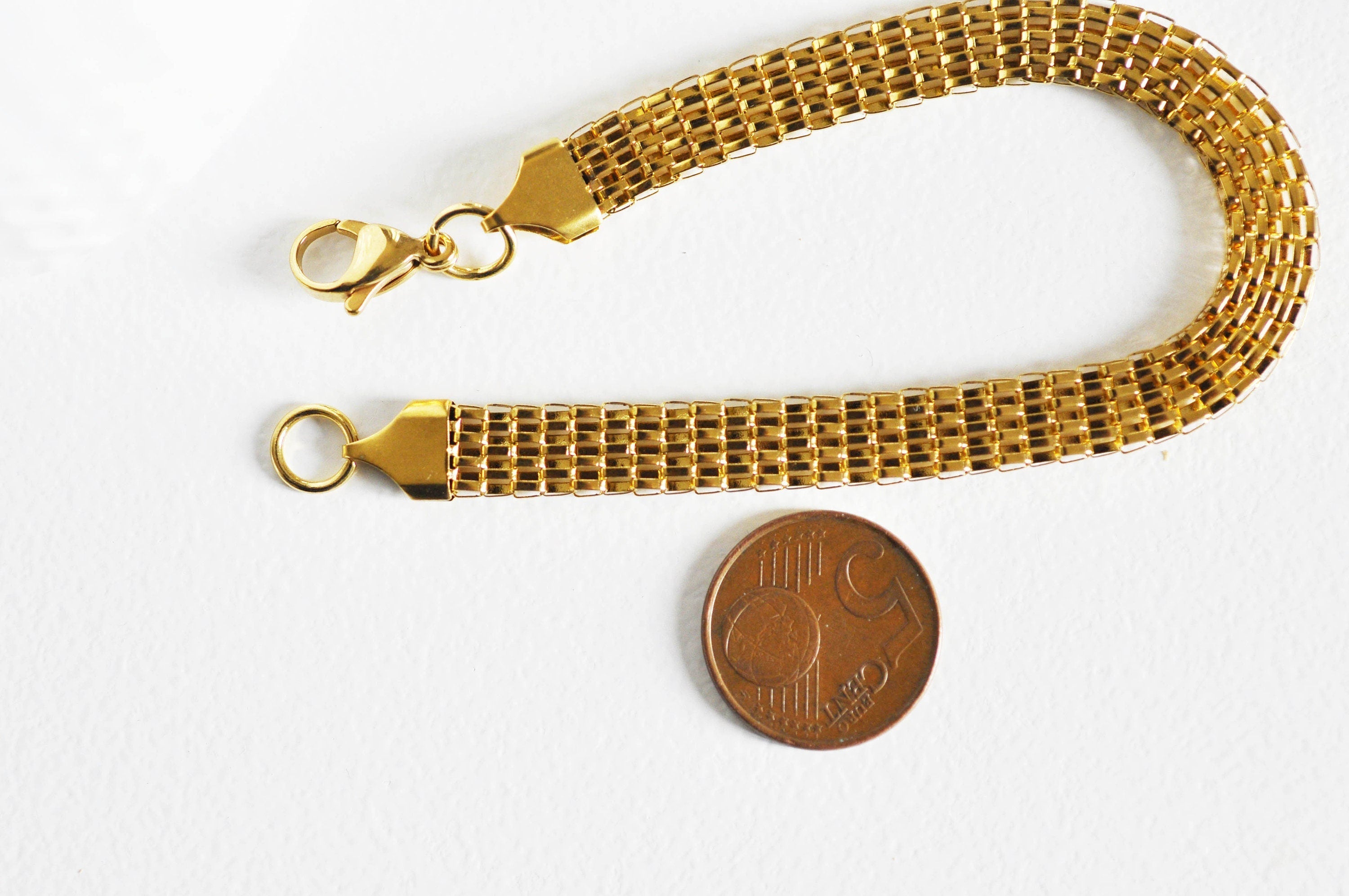 Gingerlily G354 bracelet maille doré 23cm sans nickel