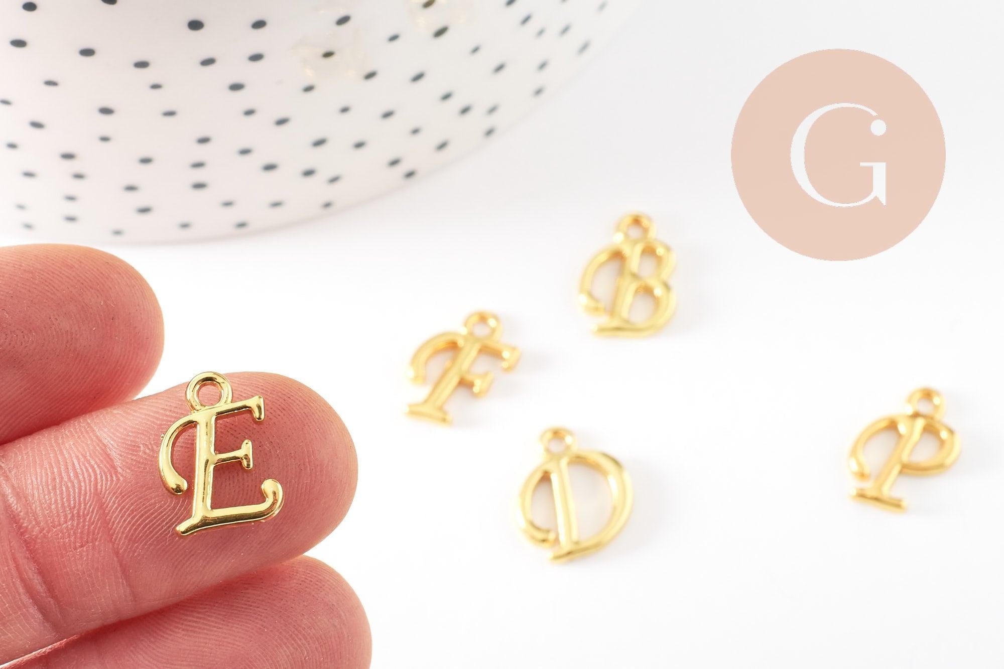 Gingerlily Pendentifs G9380 pendentif lettre dorée 14 mm