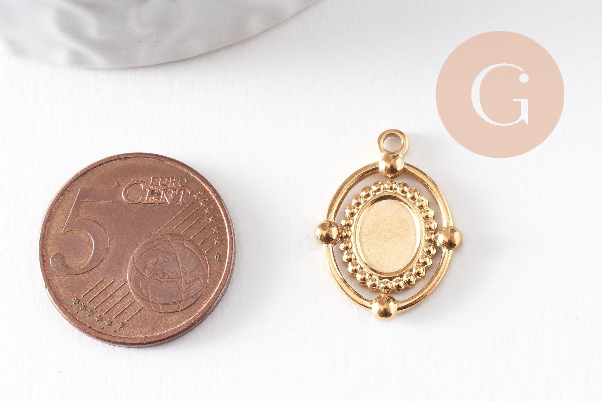 Gingerlily G9938 support pendentif ovale doré 8x6mm