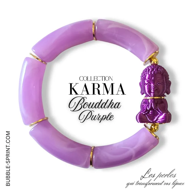 ARTSHOP Karma kit bracelet Bouddha Purple à faire soi-même