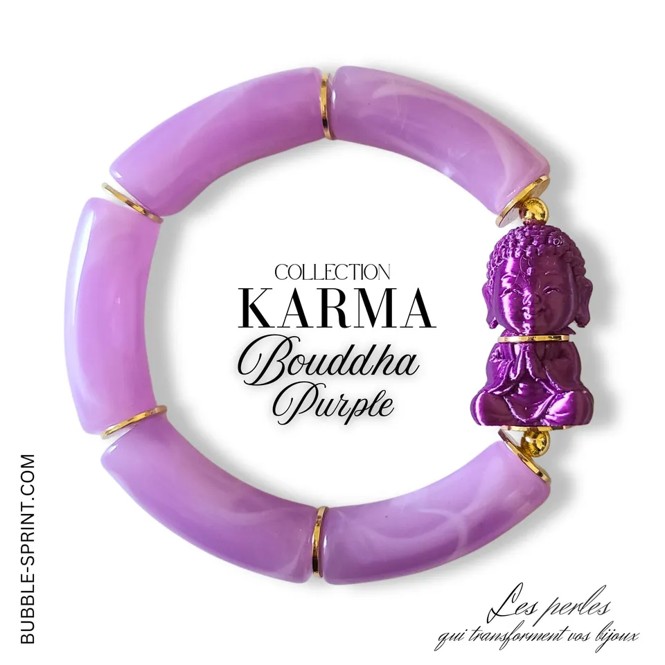 ARTSHOP Karma kit bracelet Bouddha Purple à faire soi-même
