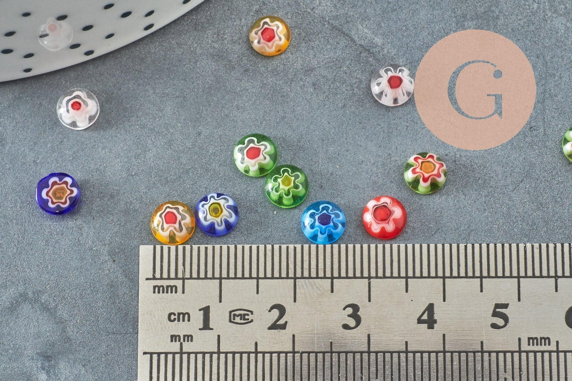 Gingerlily G9970 cabochon verre millefiori 6mm x5