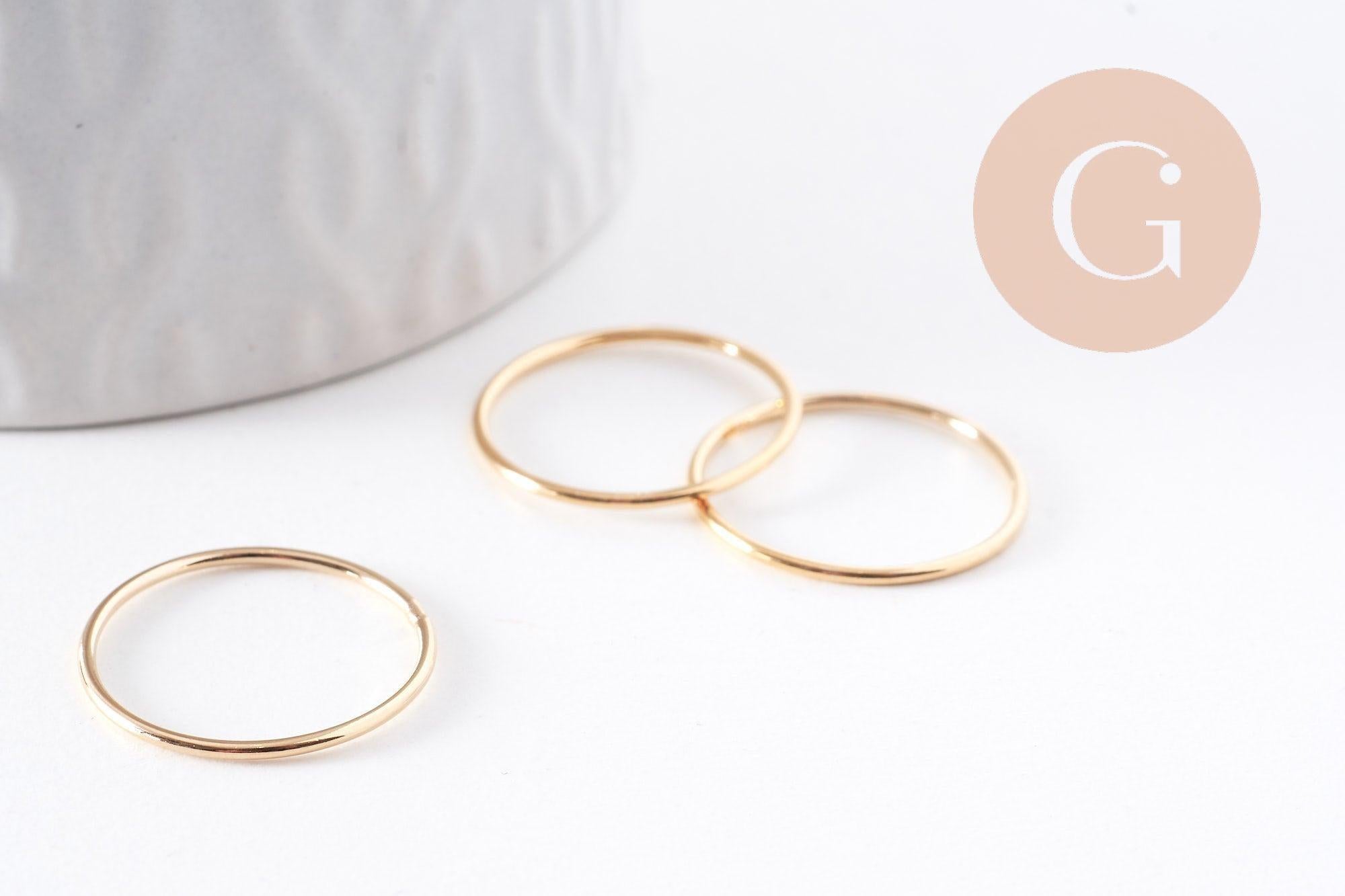 Gingerlily Apprêts bague alliance fine gold-filled taille 7