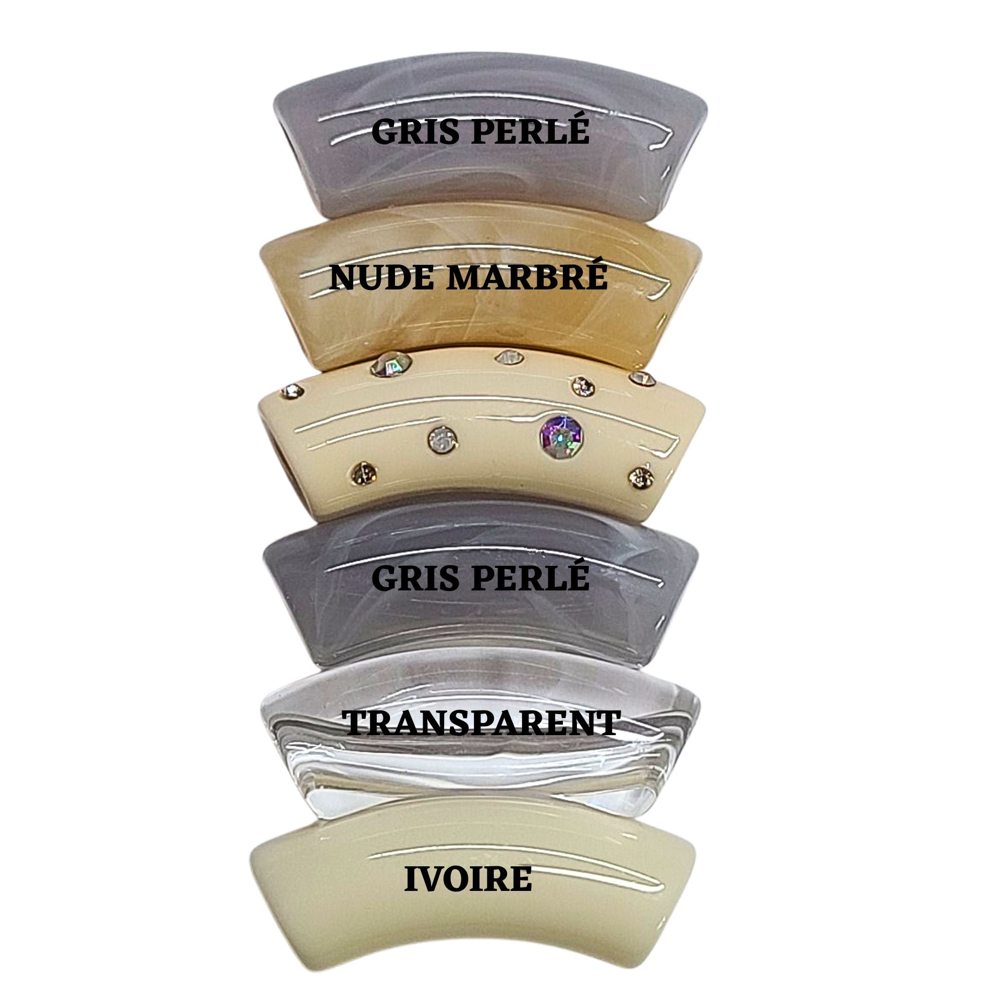 ARTSHOP Camaieux 227 lot mixte 6 tubes incurvés gris 12mm