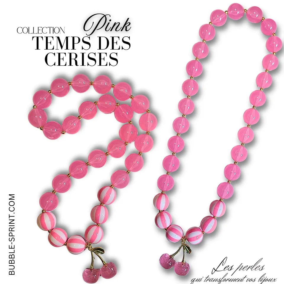 ARTSHOP Temps des Cerises collier Pink kit 44 cm acrylique