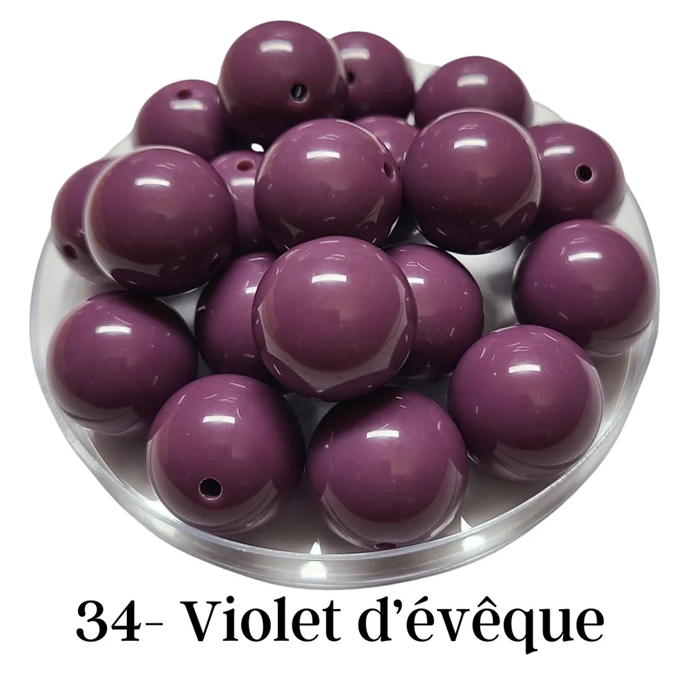 ARTSHOP Boules 20MM 34 perle violet évêque x1