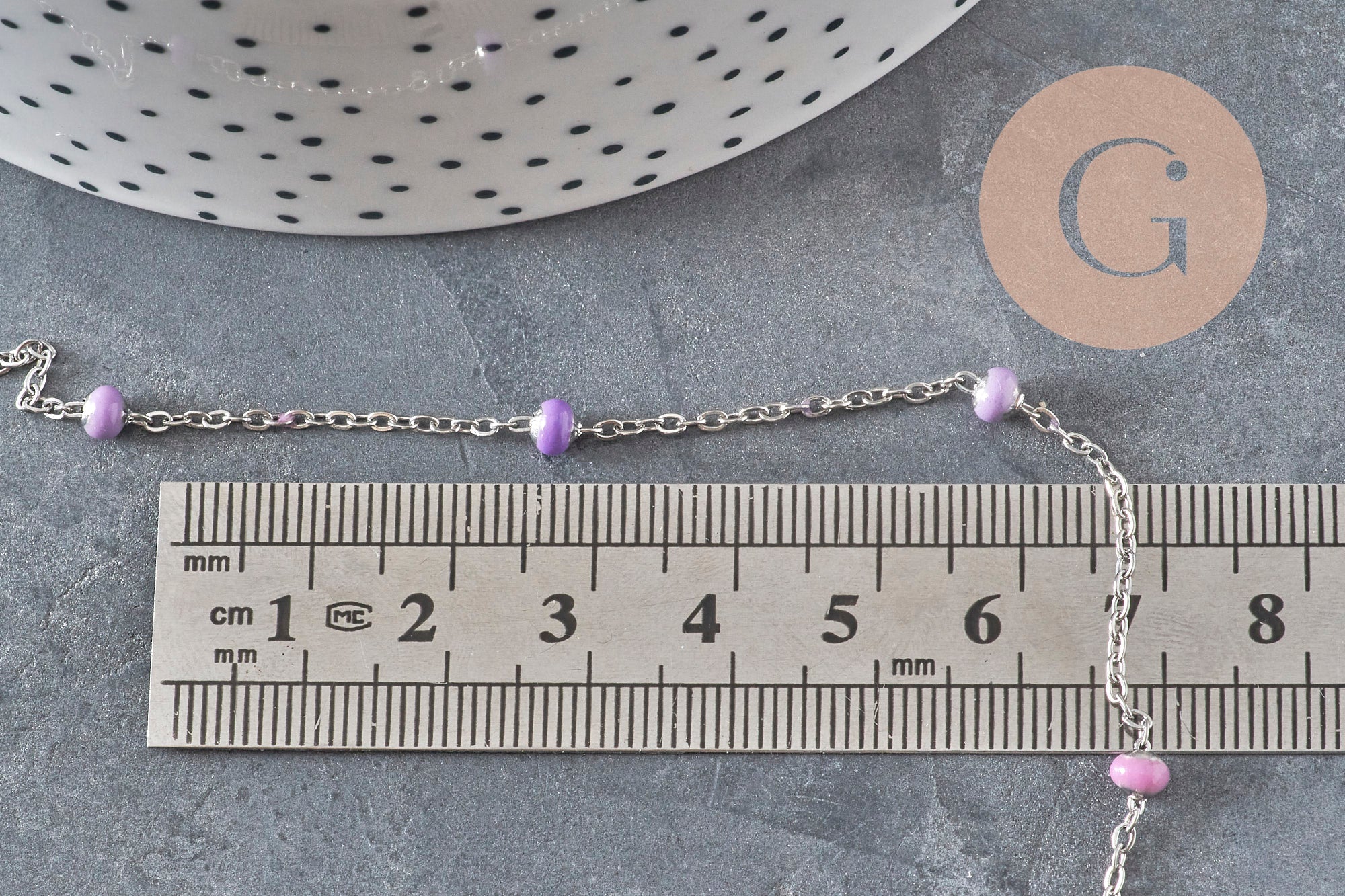 Gingerlily Chaînes satellite acier 304 chaîne violet lilas 1 mètre