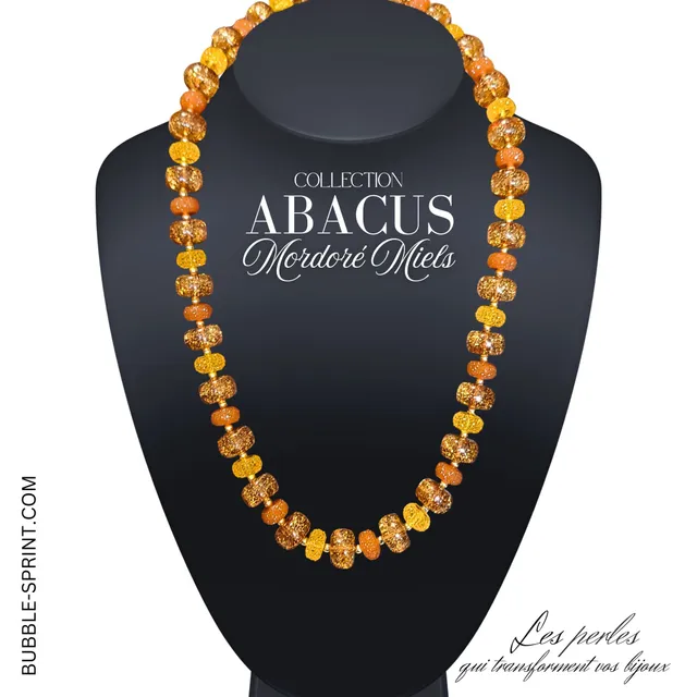ARTSHOP Abacus Miels collier mordoré monté 54cm