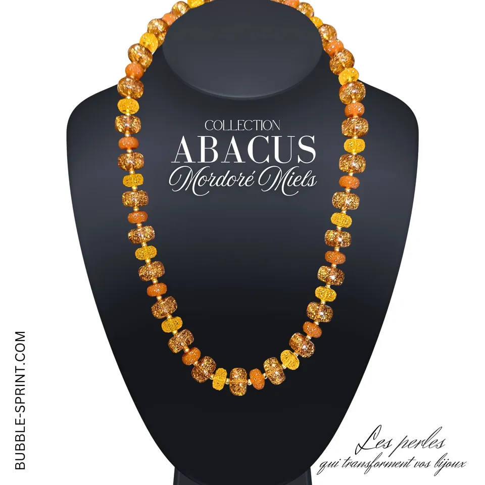 ARTSHOP Abacus Miels collier mordoré monté 54cm
