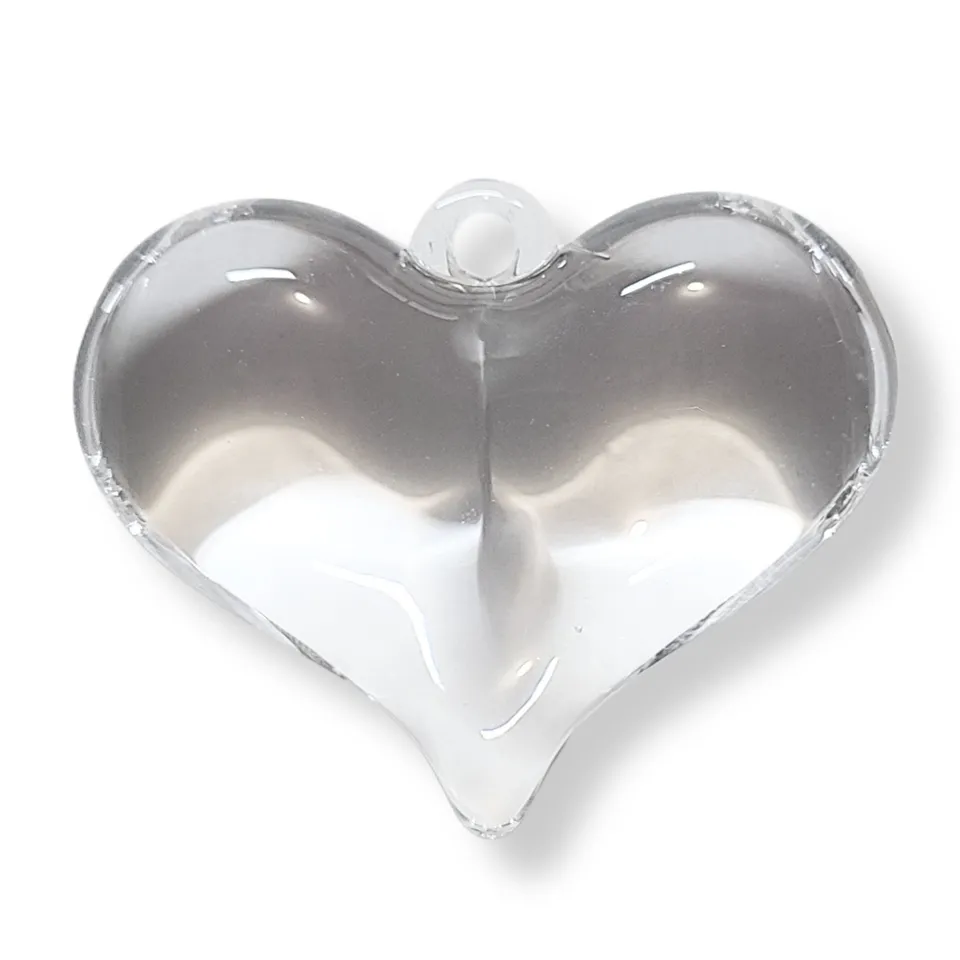 Artshop HeartLine 3 perle coeur maxi transparent x1
