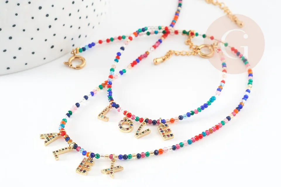 Gingerlily Vecchio G8747 kit bracelet lettres zircon sans pinces