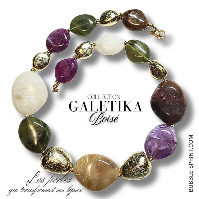 ARTSHOP Galetika Kit collier Boisé 50 cm à monter soi-même