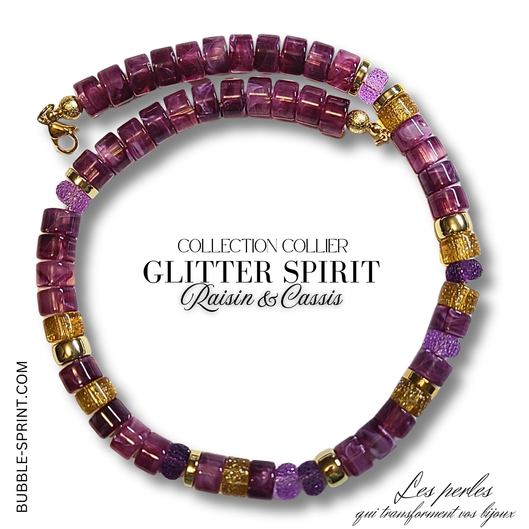 ARTSHOP Glitter Spirit kit collier raisin cassis 50cm