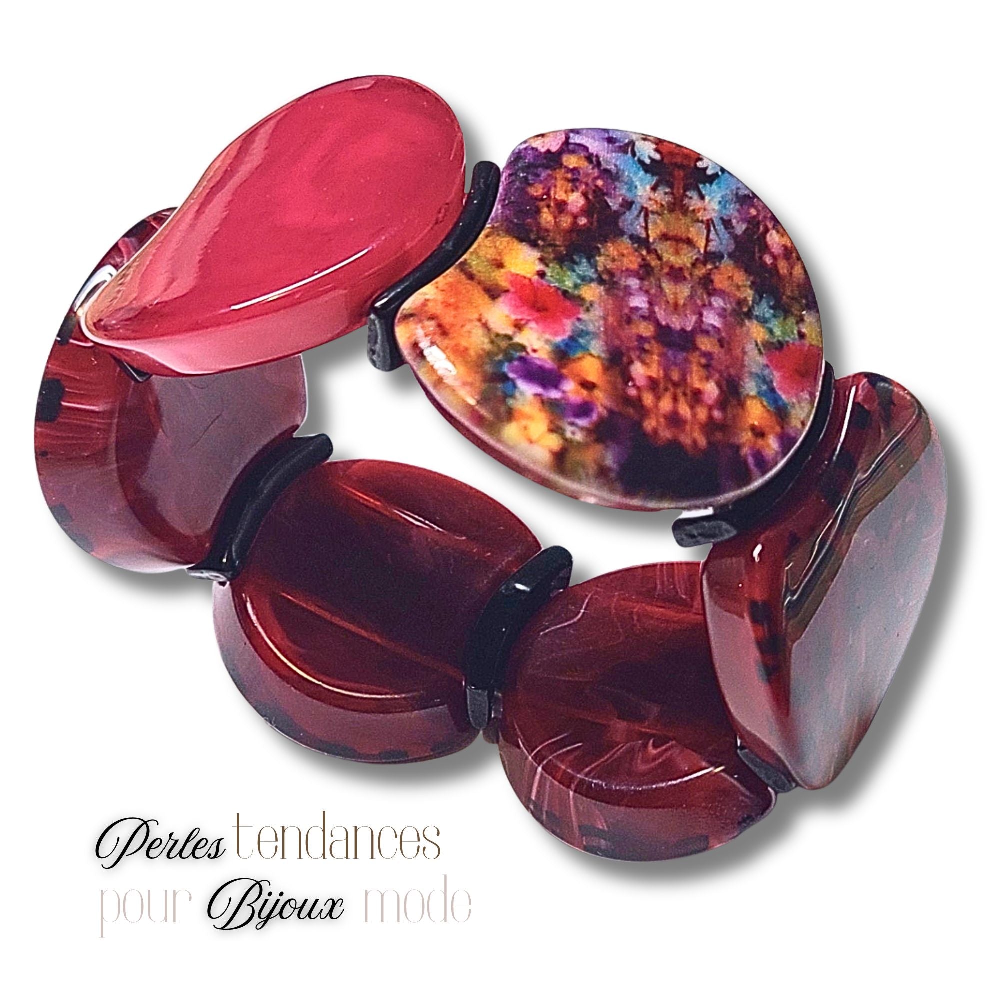 ARTSHOP Kit Moon Léopard bordeaux kit bracelet sans aiguille