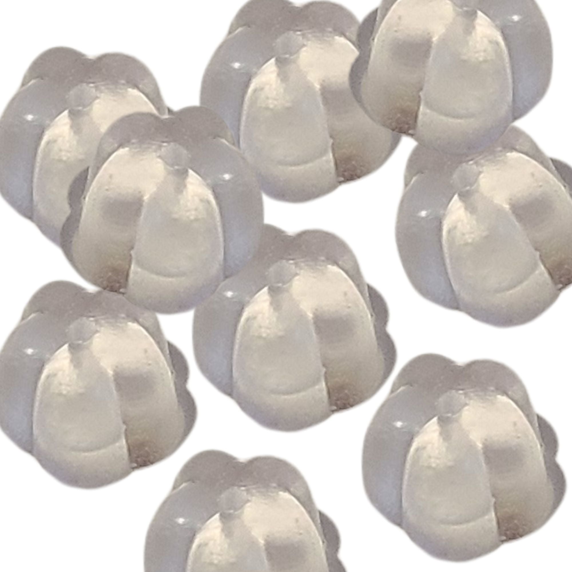 ARTSHOP Accessoires bouchons stop boucles x10 transparent fleur