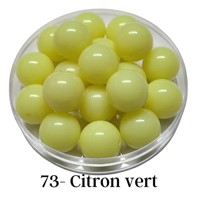 ARTSHOP Boules 20MM 73 perle ronde citron vert x1