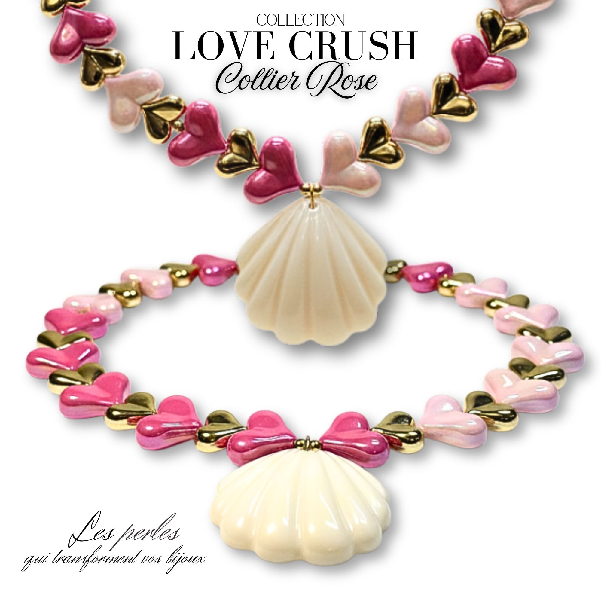 ARTSHOP Bijoux en KITS Love Crush collier duo rose