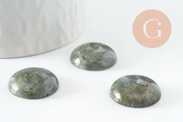 Gingerlily Labradorite G9614 cabochon rond 20mm x1 pierre naturelle