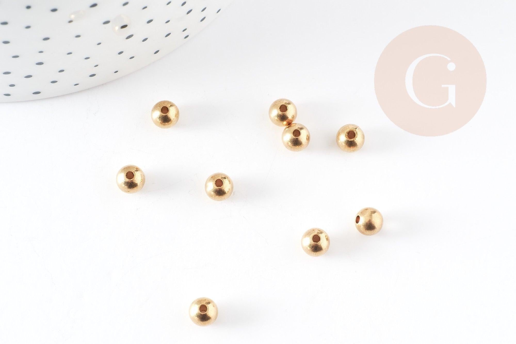 Gingerlily Perles pour bijoux DIY perle intercalaire G0179 doré x10