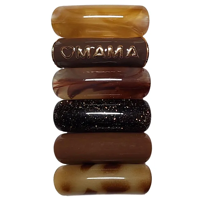 ARTSHOP Camaieux Lot 6 Tubes Incurvés 12MM Marron