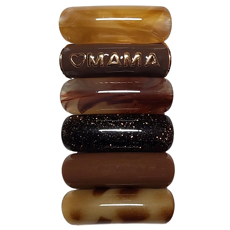 ARTSHOP Camaieux Lot 6 Tubes Incurvés 12MM Marron