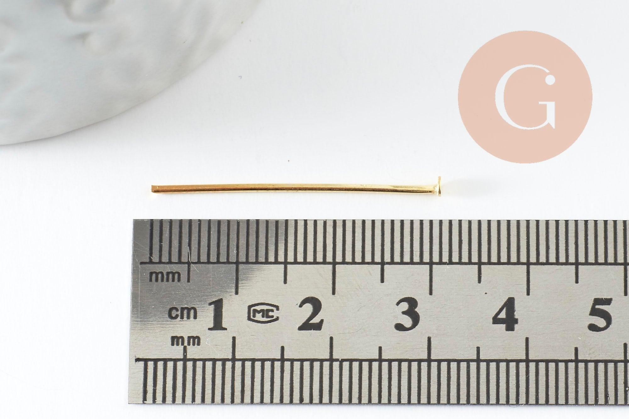 Gingerlily Apprêts tiges tête clou doré 30mm lot 10g