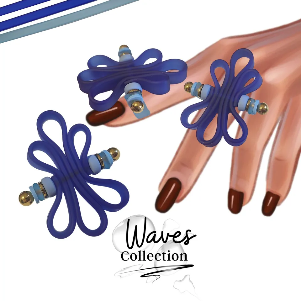 ARTSHOP Bijoux en KITS Waves kit bague Saphir x1 kit