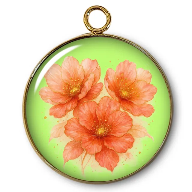 ARTSHOP Pendentifs Intemporel pendentif Fleur x1 - plaqué or